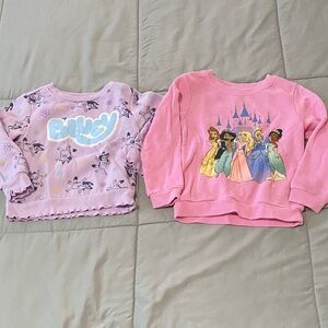 Disney Pink and Purple Princess Sweatshirts for Kids